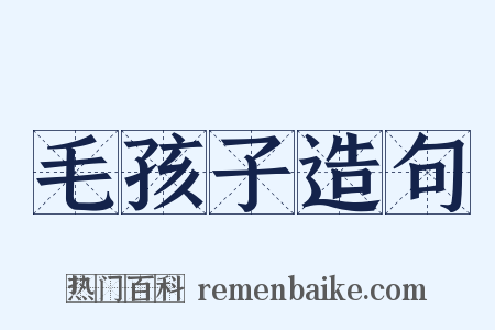 毛孩子造句是什么意思的图片